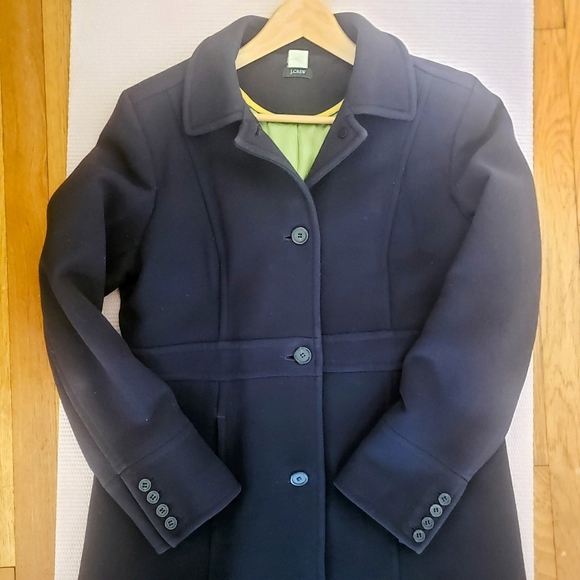 J Crew Navy Blue Lady Day Insulated Wool Coat, 16 (10) - Picture 4 of 10
